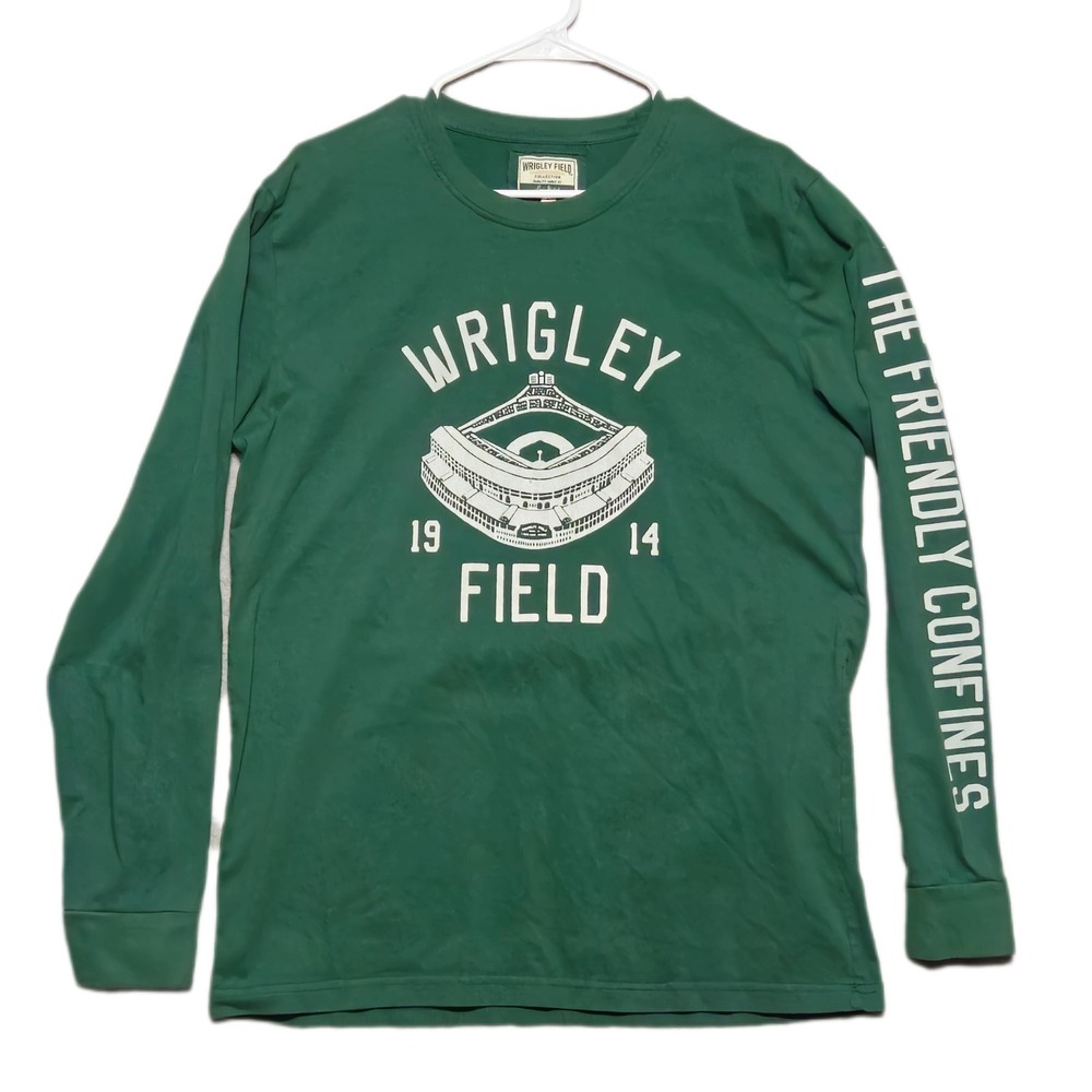 Wrigley Field Collection x Red Jacket Mens Large Green Long Sleeve Graphic Shirt